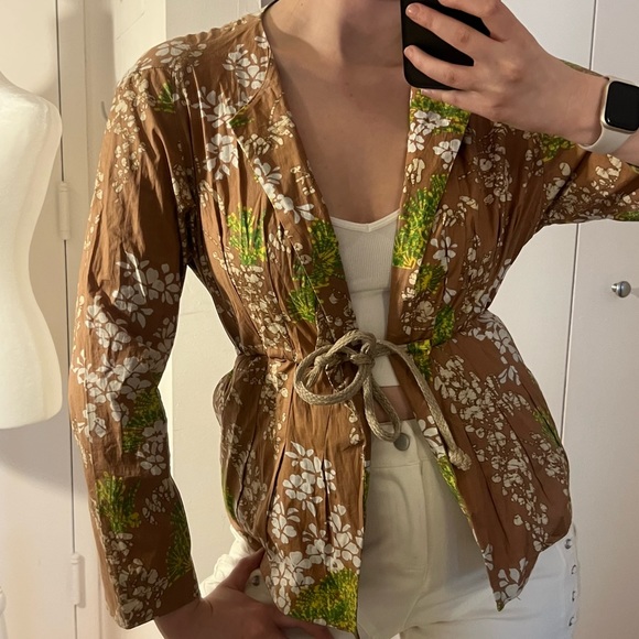 Marni beige belted shirt jacket size 42 - Picture 2 of 5